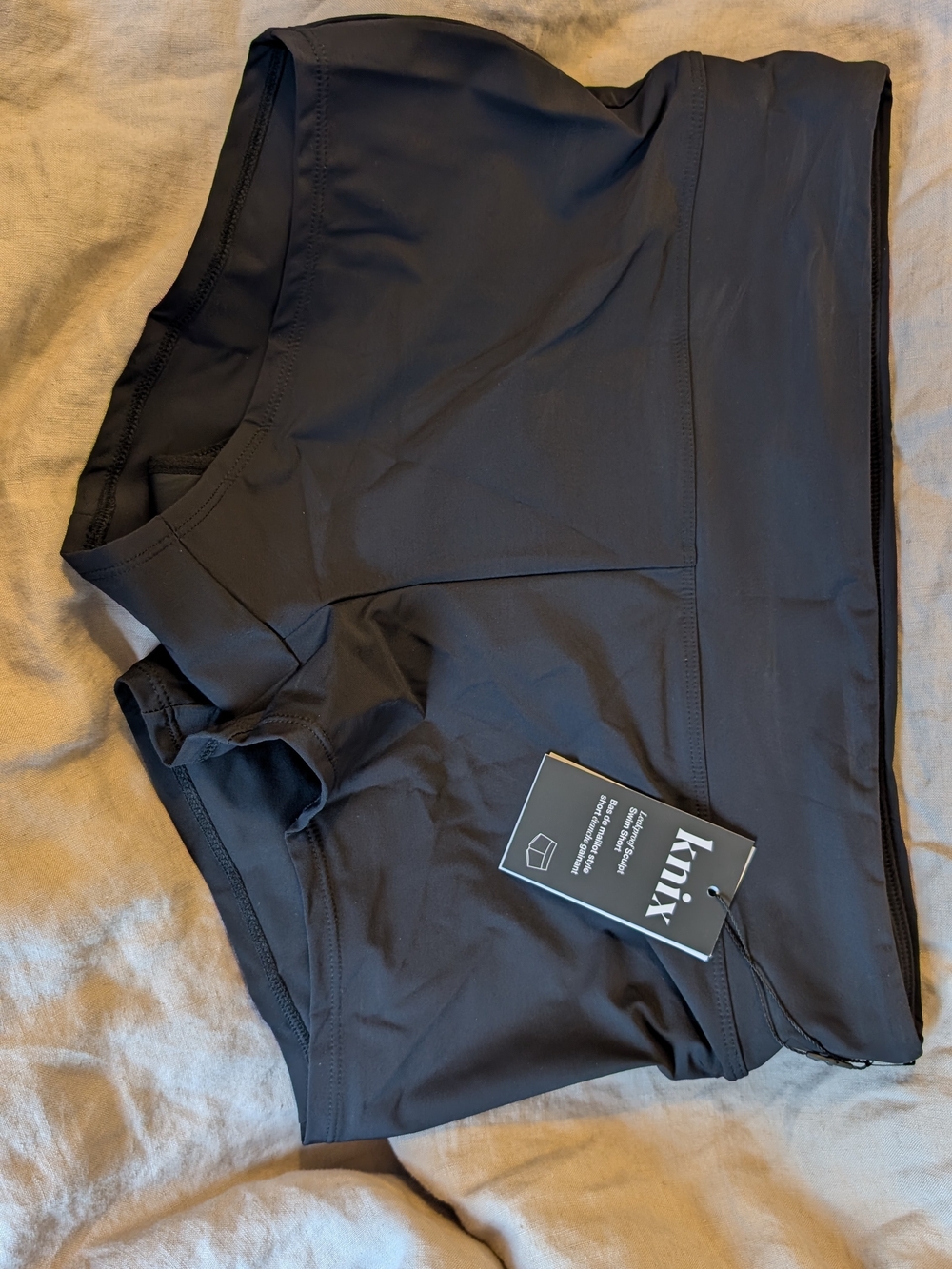 knix Black High-Waist Leakproof Swim Shorts